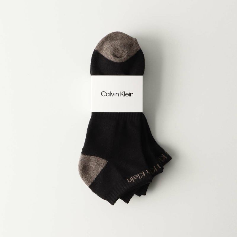 【3足組】CalvinKleinカルバンクライン底パイルスニーカー丈ソックスバイカラー抗菌防臭加工メンズカジュアルソックス靴下男性メンズプレゼント贈答ギフト92572501公式ショップ正規ライセンス商品