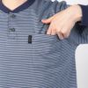 LANVINCOLLECTIONランバンコレクション【MLサイズ】先染めスムースボーダー柄クルーネック長袖メンズパジャマ上下セット日本製男性紳士プレゼントギフト054420053公式ショップ正規ライセンス商品