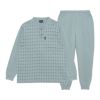 LANVINCOLLECTIONランバンコレクション【MLサイズ】先染め天竺ジャガードクルーネック長袖メンズパジャマ上下セット日本製ボタン男性紳士プレゼントギフト054420054公式ショップ正規ライセンス商品