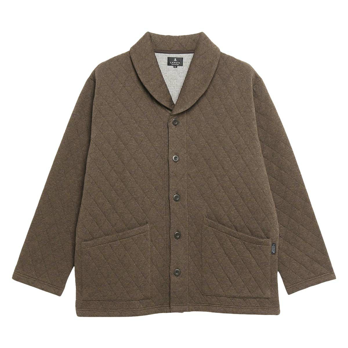 LANVINCOLLECTIONランバンコレクション中綿二ットキルトメンズローブ半纏はんてんどてら室内用防寒着部屋着長袖羽織メンズ男性紳士プレゼントギフト054429057公式ショップ正規ライセンス商品