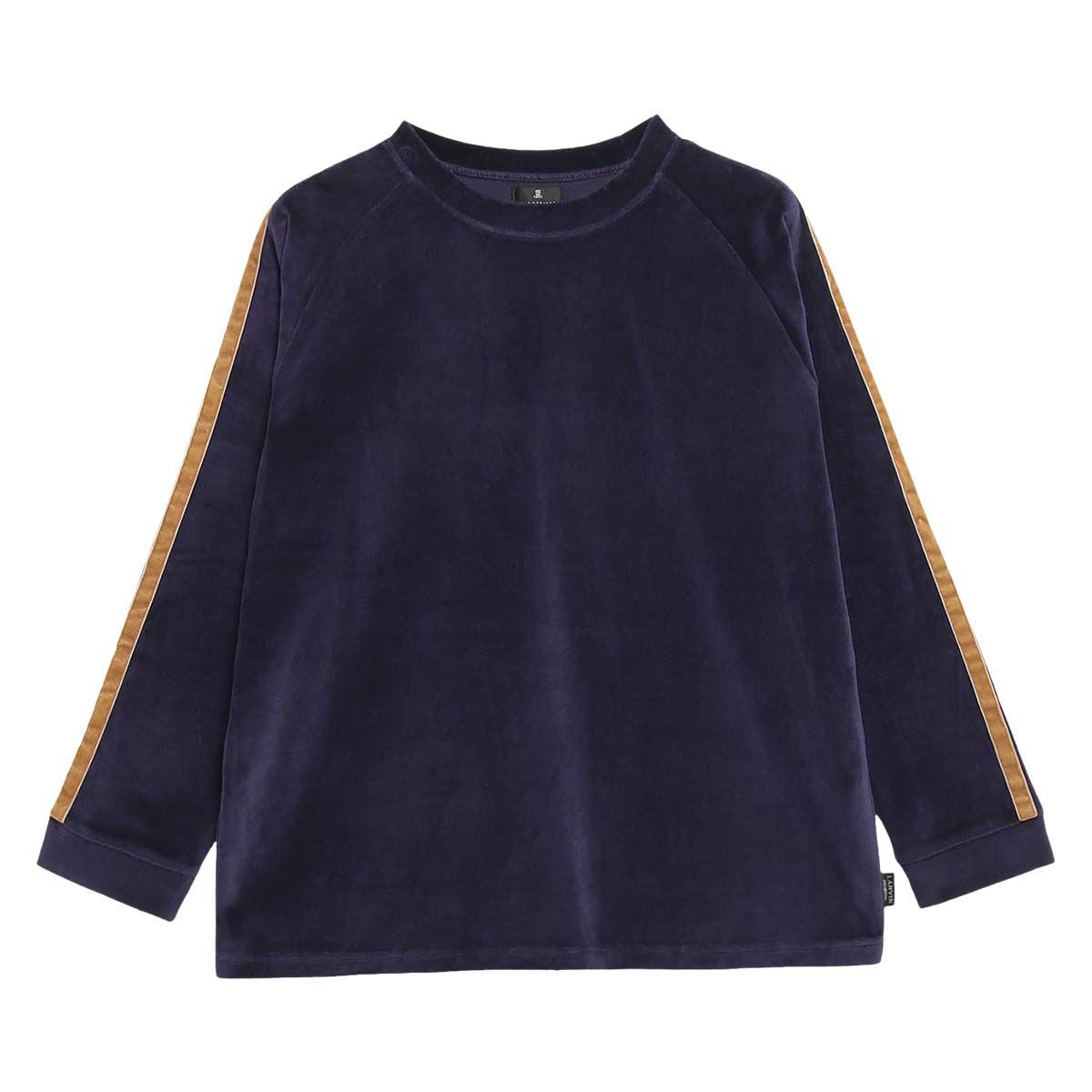 LANVINCOLLECTIONランバンコレクションベロア無地メンズクルーネック長袖ロングTシャツ綿混スウェット部屋着男性紳士プレゼントギフト054424045公式ショップ正規ライセンス商品