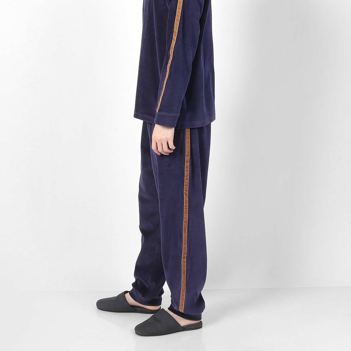 LANVINCOLLECTIONランバンコレクションベロア無地メンズロングパンツ長ズボン部屋着スウェット男性紳士プレゼントギフト054426046公式ショップ正規ライセンス商品