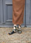 NAIGAISTYLEナイガイスタイル日本製ボーダーアイレットクルー丈レディースソックス靴下女性婦人プレゼントギフト03098015