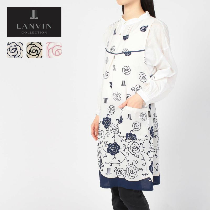 LANVIN COLLECTION ランバン コレクション ユニローズ柄 ポリエステル