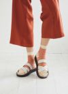 NAIGAISTYLEナイガイスタイル日本製シアーボーダークルー丈レディースソックス靴下女性婦人プレゼントギフト03098012