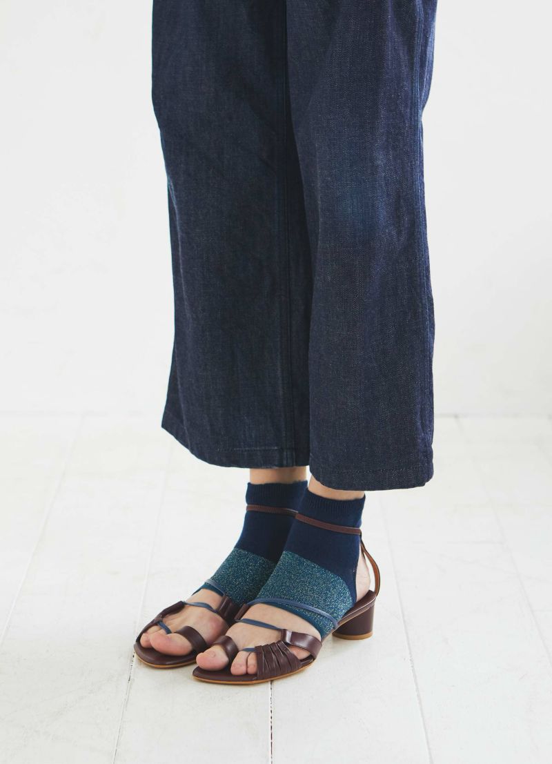 NAIGAISTYLEナイガイスタイル日本製リネンラメショートトレンカレディースソックスサンダル用靴下女性婦人プレゼントギフト003098080