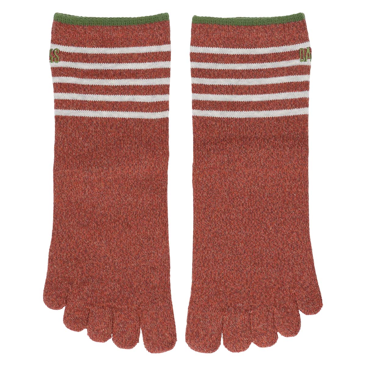 DAKSダックス日本製ボーダー5本指DAKS刺繍抗菌防臭加工レディース靴下女性プレゼントギフト03367075