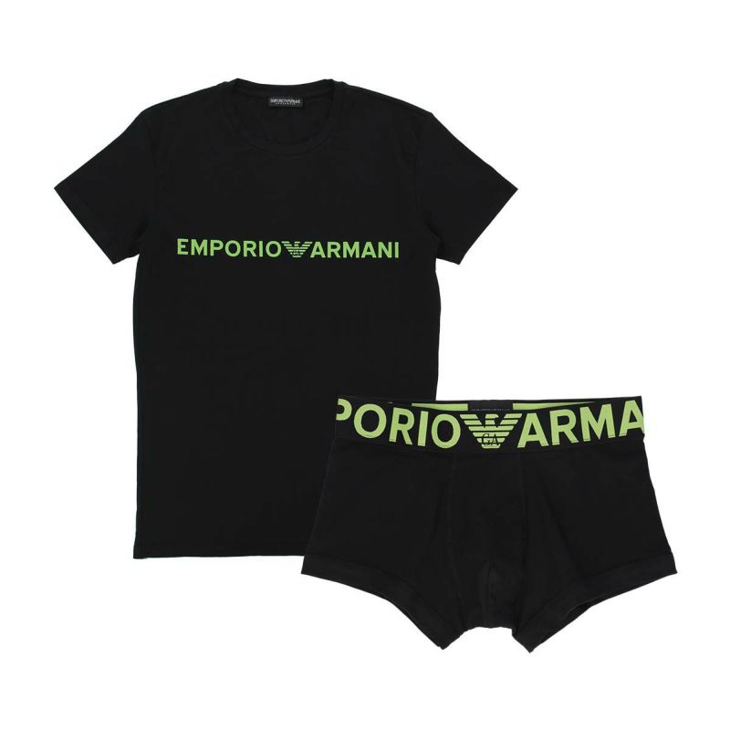 EMPORIO ARMANI エンポリオ アルマーニ 上下セット Tシャツ＆ボクサーパンツ ストレッチコットン STRECH COTTON  UNDERWEAR SET EUサイズ メンズ 54075164