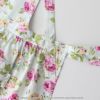LAURAASHLEYローラアシュレイ撥水加工クチュールローズ柄綿100％30ツイル後結びロングエプロンレディース70283013