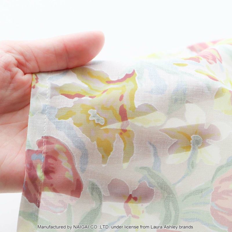 LAURA ASHLEY ローラ アシュレイ チューリップス柄 綿混