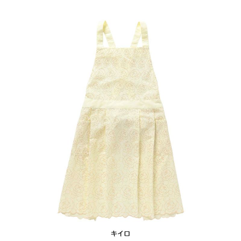LANVIN COLLECTION エクセロンローズ柄 綿100％ 刺繍生地 後結び