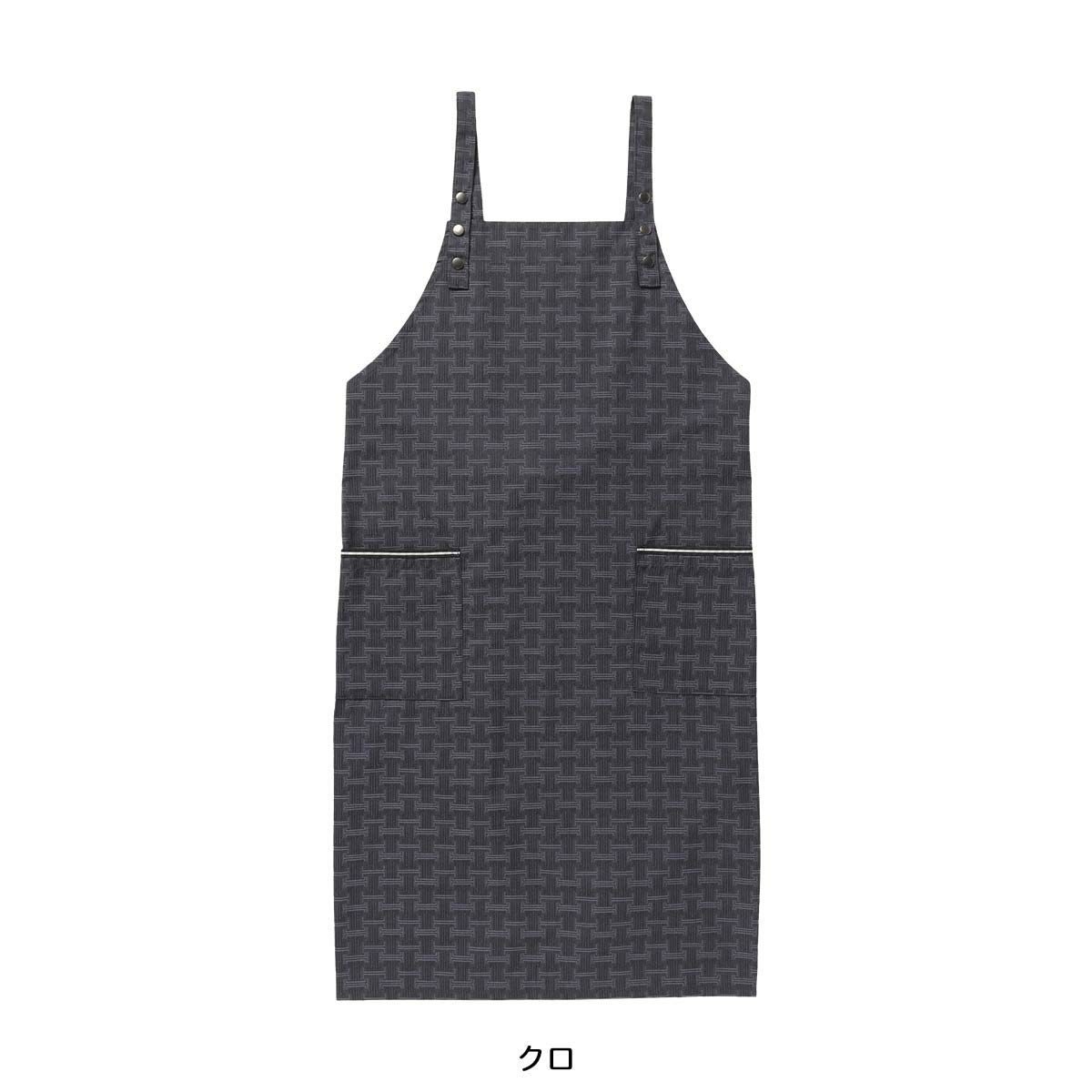 LANVIN COLLECTION JLモノグラム柄 ジャガード 後結び ロング エプロン