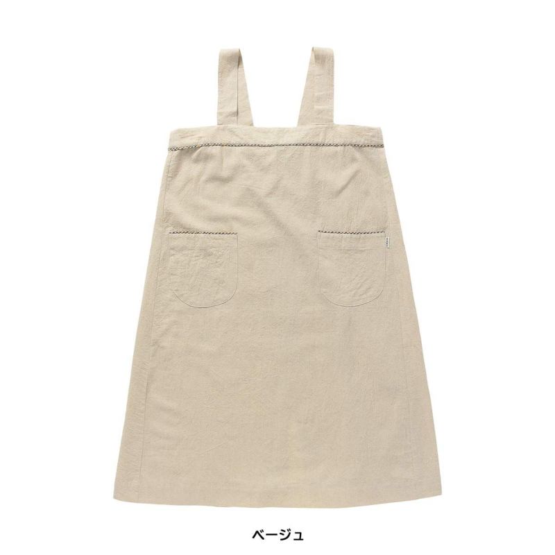 DAKSダックスジャンパースカートWrinklePlain綿麻混キャンバスウォッシュワンマイルウェアワンピースレディース70093036