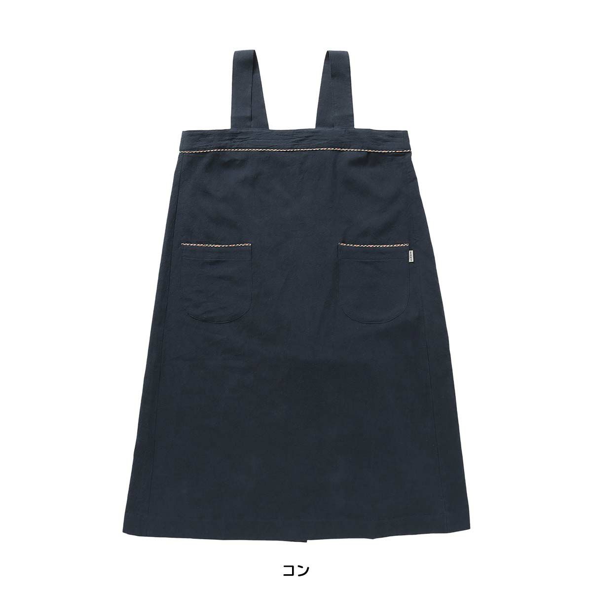 DAKSダックスジャンパースカートWrinklePlain綿麻混キャンバスウォッシュワンマイルウェアワンピースレディース70093036