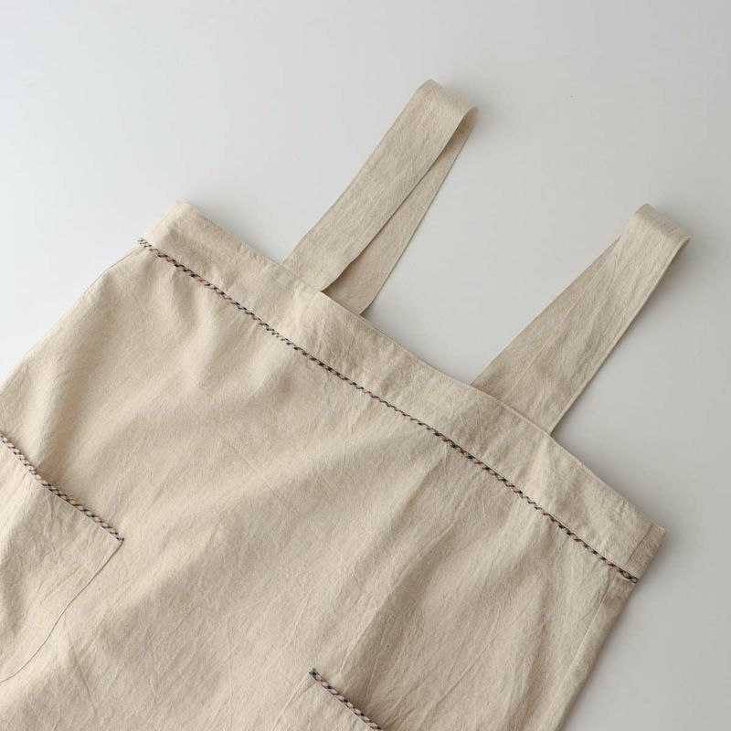 DAKS ダックス ジャンパースカート Wrinkle Plain 綿麻混 キャンバス