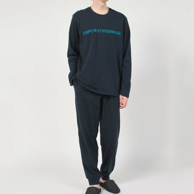 EMPORIOARMANIエンポリオアルマーニSTRECHCOTTONPYJAMASeco-friendlyfibersストレッチコットンパジャマ部屋着上下セットEUサイズ男性メンズプレゼント無料ラッピングギフト54075167公式ショップ正規ライセンス商品