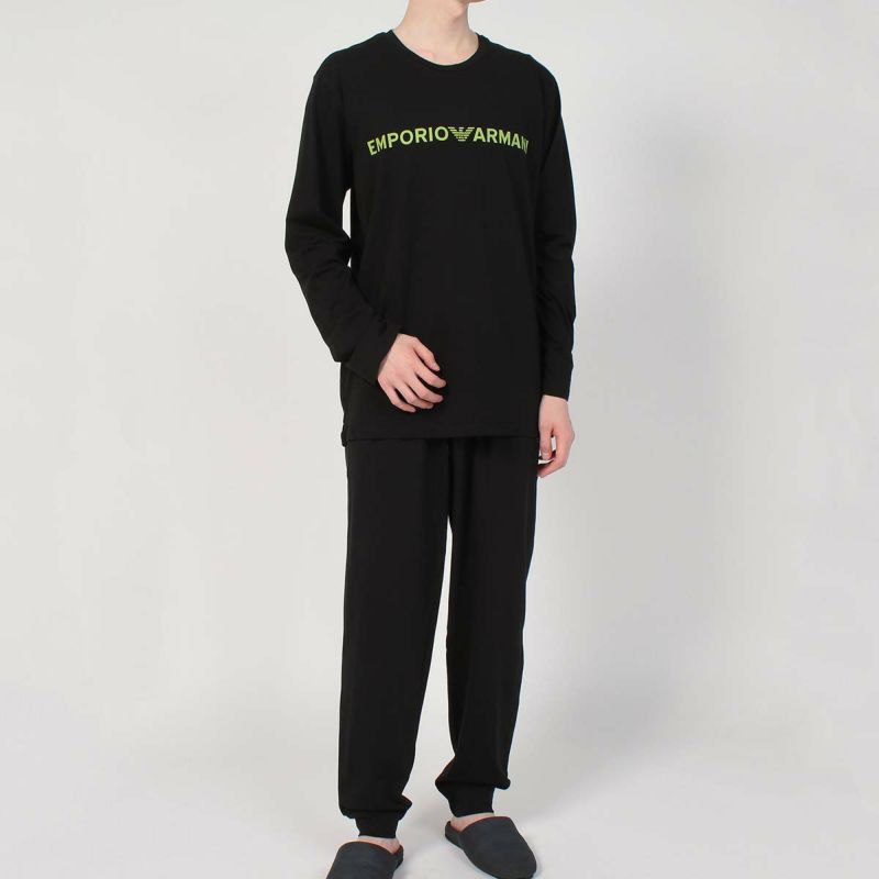 EMPORIOARMANIエンポリオアルマーニSTRECHCOTTONPYJAMASeco-friendlyfibersストレッチコットンパジャマ部屋着上下セットEUサイズ男性メンズプレゼント無料ラッピングギフト54075167公式ショップ正規ライセンス商品