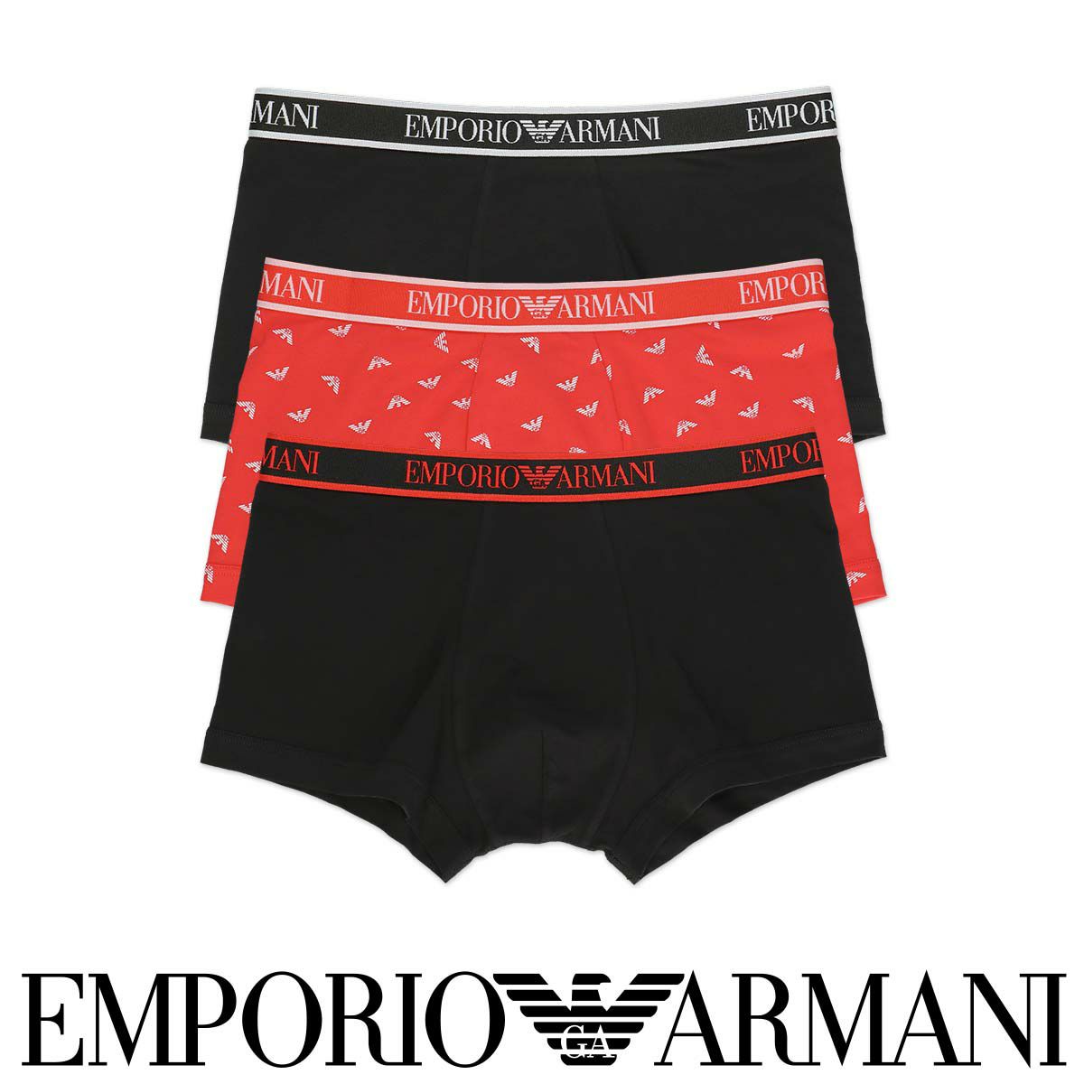 2枚セット】EMPORIO ARMANI SPARKLE LOGOBAND TRUNK スパークルロゴ