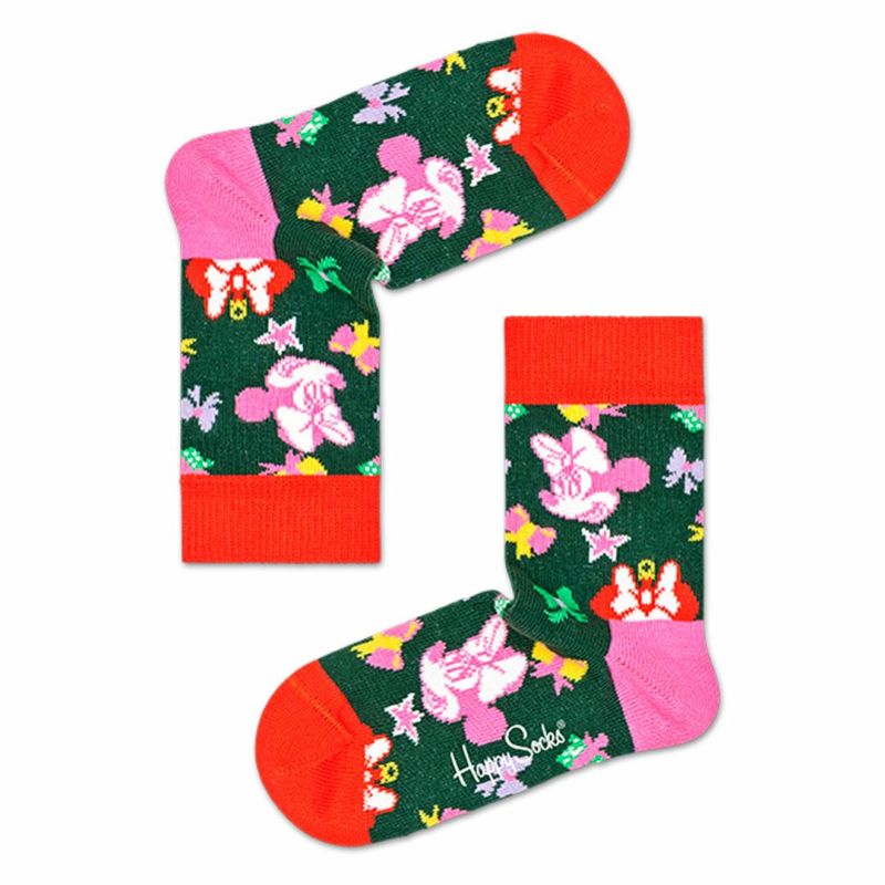 Happy Socks ハッピーソックス 【Limited】Happy Socks × Disney ( ディズニー ) Happy Minnie  Sock (ハッピー ミニー ソック) 子供 クルー丈 ソックス 靴下 KIDS ジュニア キッズ 12217023 |