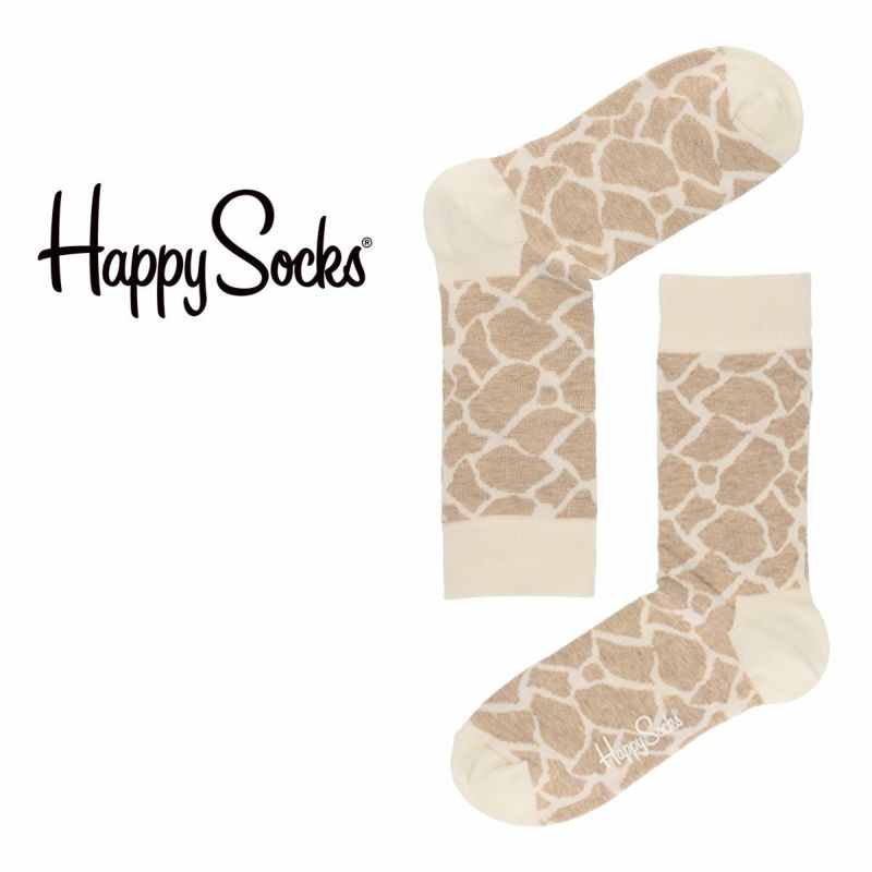 HappySocksハッピーソックスGIRAFFE（ジラフ）クルー丈ソックス靴下ユニセックスメンズ＆レディスプレゼント無料ラッピングギフト11233131