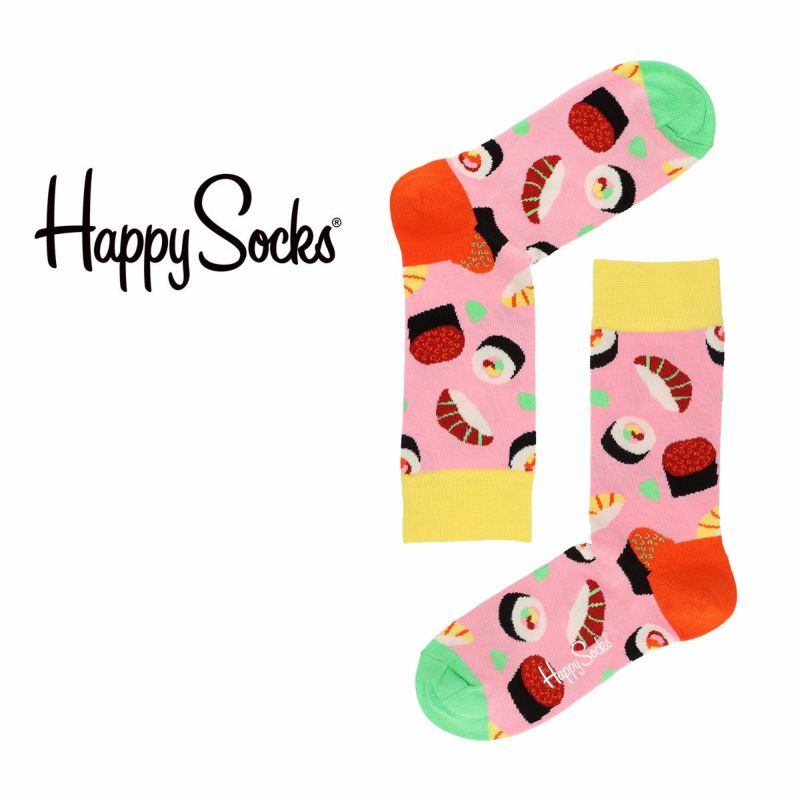 Happy Socks ハッピーソックス SUSHI（スシ） クルー丈 ソックス 靴下 ユニセックス メンズ ＆ レディース プレゼント  無料ラッピング ギフト 11233133 | 靴下 ソックス 通販のナイガイ公式オンラインショップ