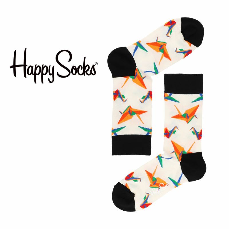 Happy Socks ハッピーソックス ORIGAMI（オリガミ） クルー丈 ソックス 靴下 ユニセックス メンズ ＆ レディース プレゼント  無料ラッピング ギフト 11233135 | 靴下 ソックス 通販のナイガイ公式オンラインショップ