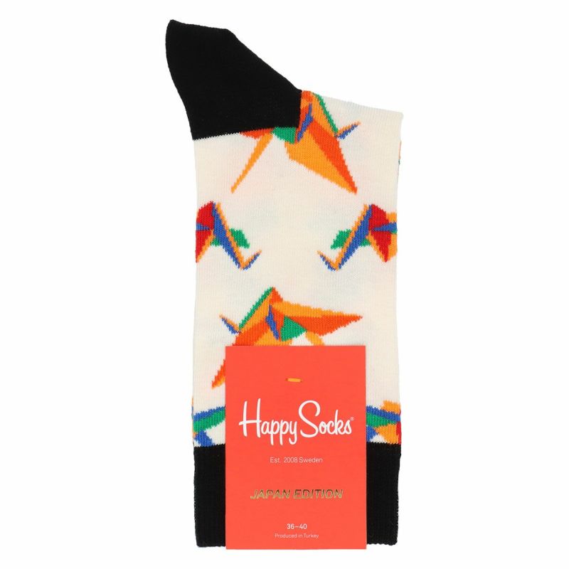 HappySocksハッピーソックスORIGAMI（オリガミ）クルー丈ソックス靴下ユニセックスメンズ＆レディスプレゼント無料ラッピングギフト11233135