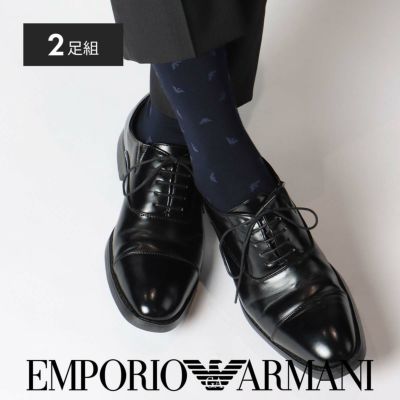 【2足組】EMPORIOARMANIエンポリオアルマーニビジネスイーグル小紋クルー丈靴下男性メンズプレゼントギフト92342707公式ショップ正規ライセンス商品父の日ギフトプレゼント2023