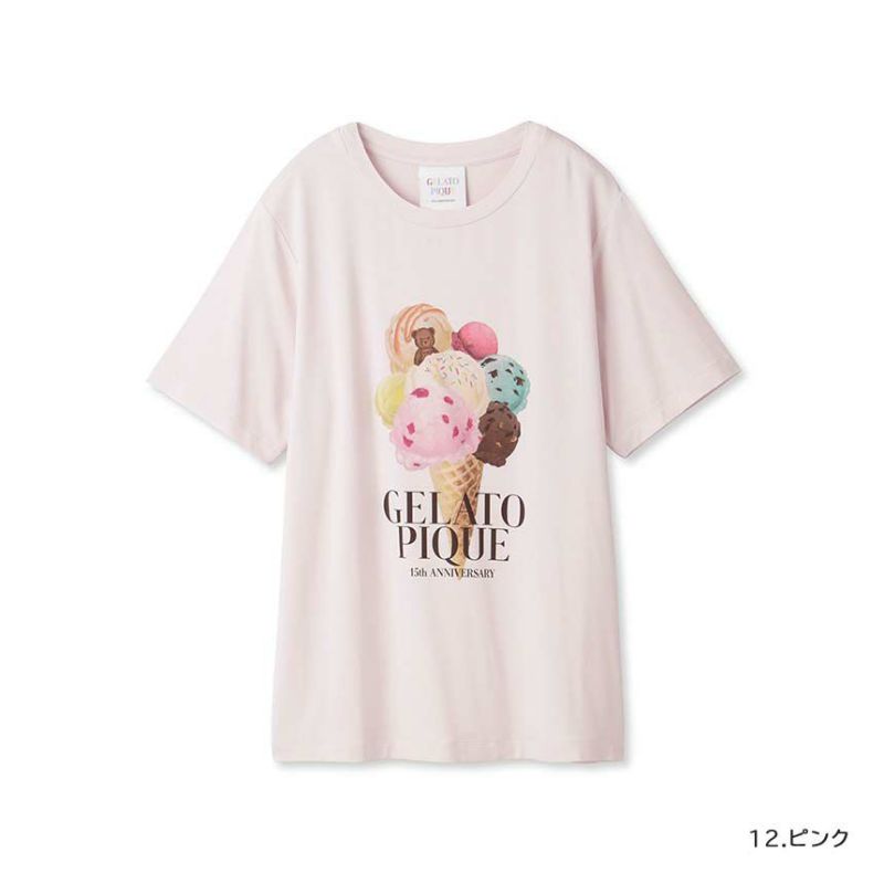 gelato pique ジェラートピケ 15th Anniversary ワンポイントTシャツ