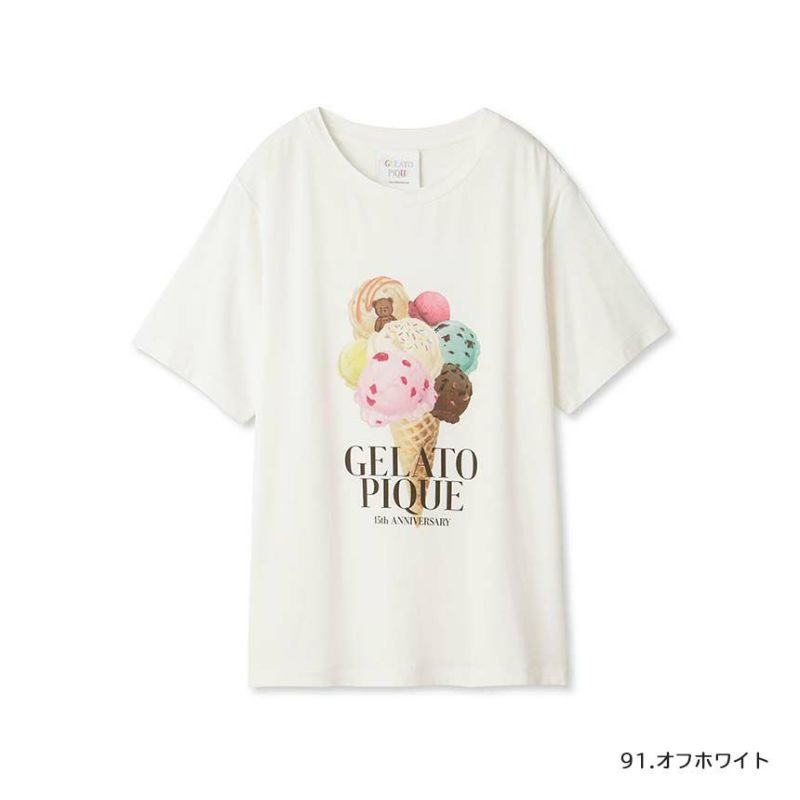 gelato pique ジェラートピケ 15th Anniversary ワンポイントTシャツ 半袖 90320193