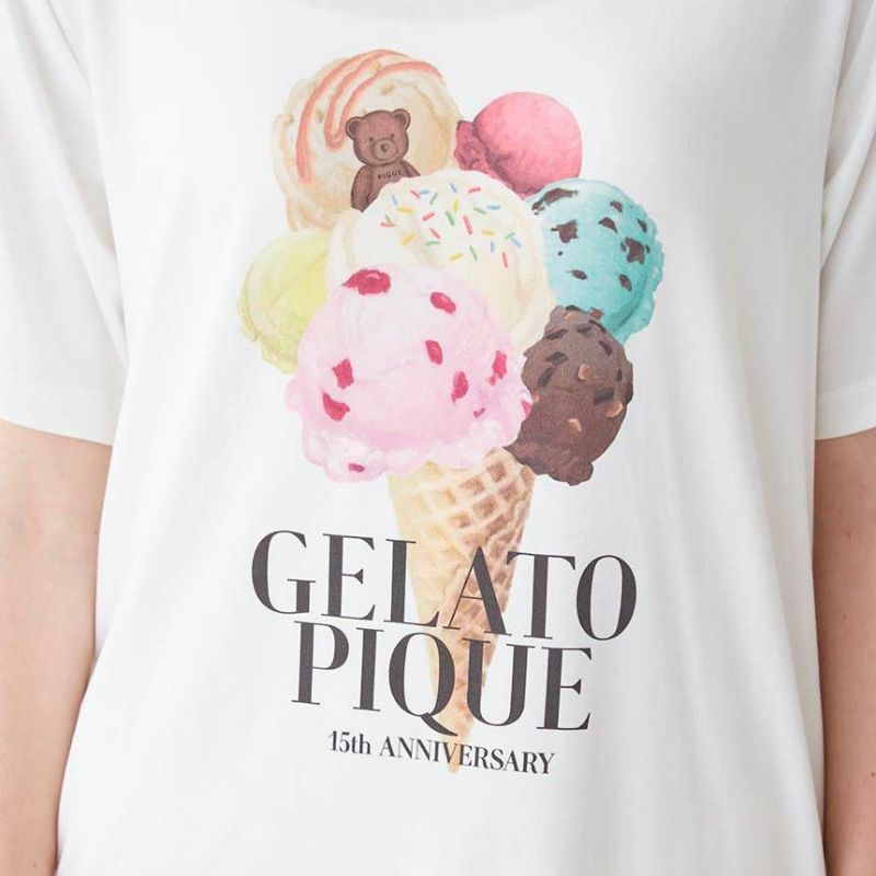 gelato pique ジェラートピケ 15th Anniversary ワンポイントTシャツ