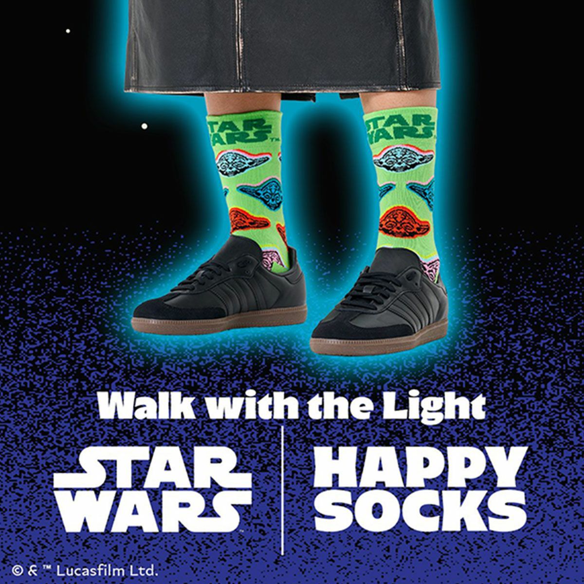 HappySocksハッピーソックス【Limited】HappySocks×StarWars(スターウォーズ)YodaSockヨーダクルー丈ソックス靴下ユニセックスメンズ＆レディースプレゼント無料ラッピングギフト14231011