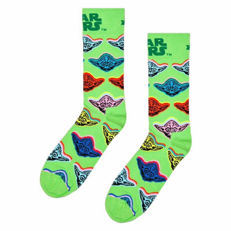 HappySocksハッピーソックス【Limited】HappySocks×StarWars(スターウォーズ)YodaSockヨーダクルー丈ソックス靴下ユニセックスメンズ＆レディースプレゼント無料ラッピングギフト14231011