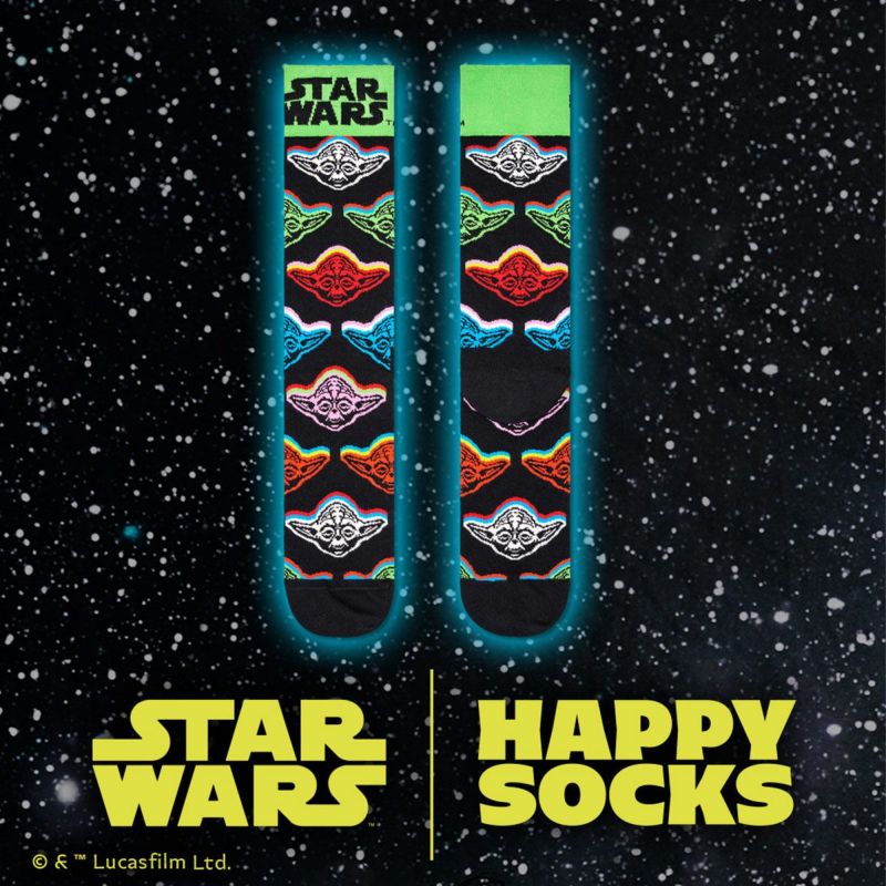 HappySocksハッピーソックス【Limited】HappySocks×StarWars(スターウォーズ)YodaSockヨーダクルー丈ソックス靴下ユニセックスメンズ＆レディースプレゼント無料ラッピングギフト14231011