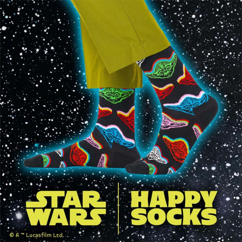 HappySocksハッピーソックス【Limited】HappySocks×StarWars(スターウォーズ)YodaSockヨーダクルー丈ソックス靴下ユニセックスメンズ＆レディースプレゼント無料ラッピングギフト14231011