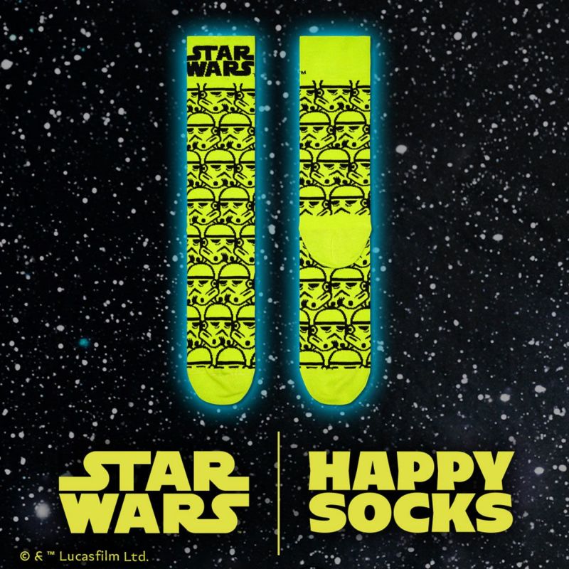 HappySocksハッピーソックス【Limited】HappySocks×StarWars(スターウォーズ)StormTrooPerSockストームトルーパークルー丈ソックス靴下ユニセックスメンズ＆レディースプレゼント無料ラッピングギフト14231015