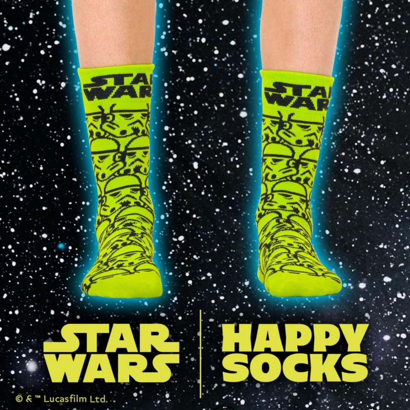 HappySocksハッピーソックス【Limited】HappySocks×StarWars(スターウォーズ)StormTrooPerSockストームトルーパークルー丈ソックス靴下ユニセックスメンズ＆レディースプレゼント無料ラッピングギフト14231015