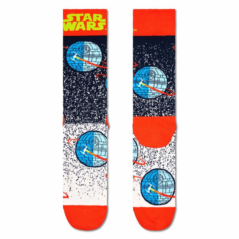 HappySocksハッピーソックス【Limited】HappySocks×StarWars(スターウォーズ)DeathStarSockデス・スタークルー丈ソックス靴下ユニセックスメンズ＆レディースプレゼント無料ラッピングギフト14231016