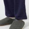 LANVINCOLLECTIONランバンコレクション上下セット【LLサイズ】綿100％先染め接結バイカラー長袖カットソーパジャマメンズ男性紳士部屋着あたたかいプレゼントギフト54431023