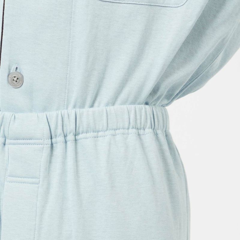 LANVINCOLLECTIONランバンコレクション上下セット【LLサイズ】綿100％先染め接結バイカラー長袖前ボタン前開きテーラーパジャマメンズ男性紳士部屋着あたたかいプレゼントギフト54431024