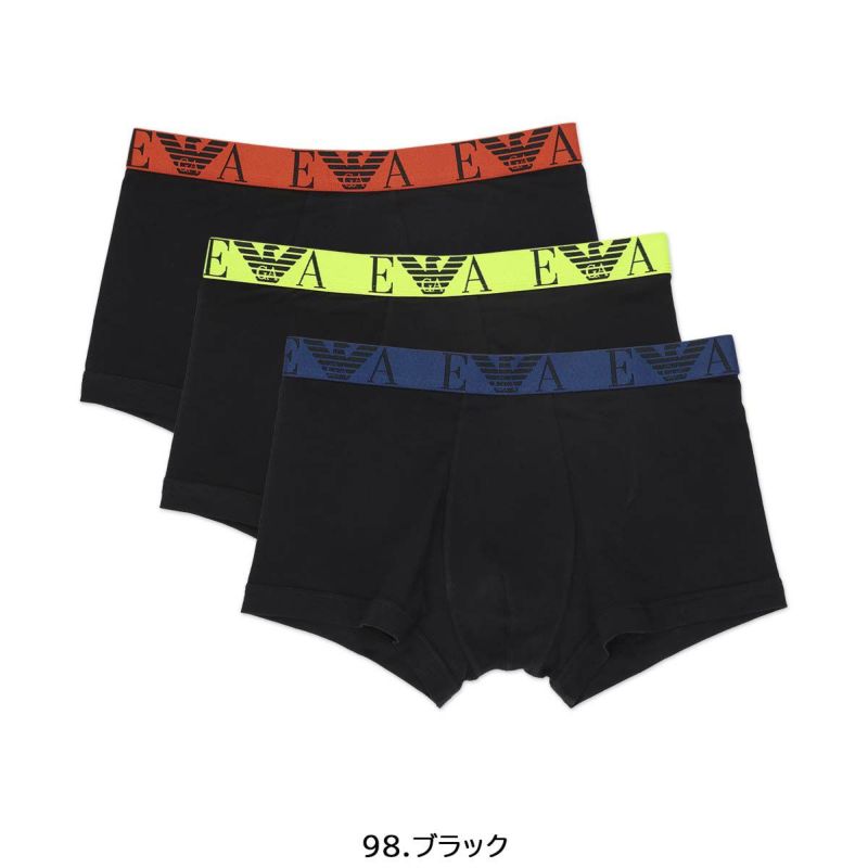 【3枚セット】EMPORIOARMANIエンポリオアルマーニBOLDMONOGRAM3PACKTRUNK3Pパックコットンボクサーパンツメンズ男性下着EUサイズプレゼント無料ラッピングギフト54087157公式ショップ正規ライセンス商品