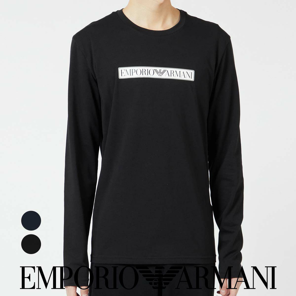EMPORIO ARMANI エンポリオ アルマーニ LOGO LABEL LONG T-SHIRT 