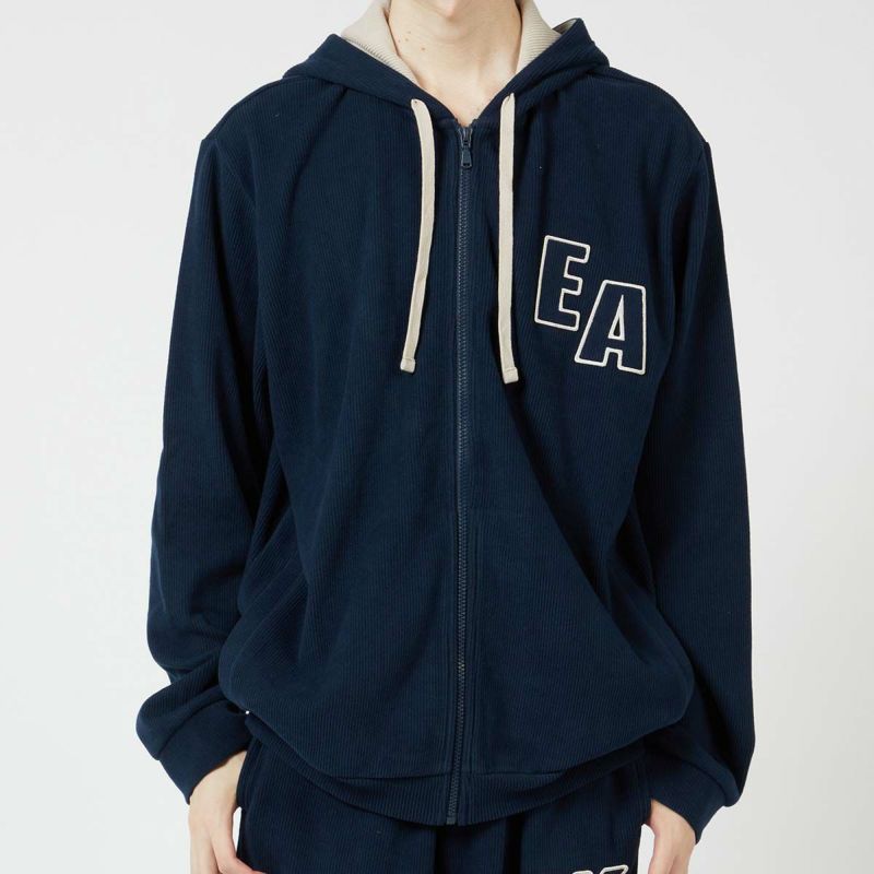 EMPORIOARMANIエンポリオアルマーニCORDUROYFLEECEFZHOODIEコーデュロイフリースフーディージャケット前開きジップアップパーカーメンズ男性EUサイズプレゼント無料ラッピングギフト54085860公式ショップ正規ライセンス商品