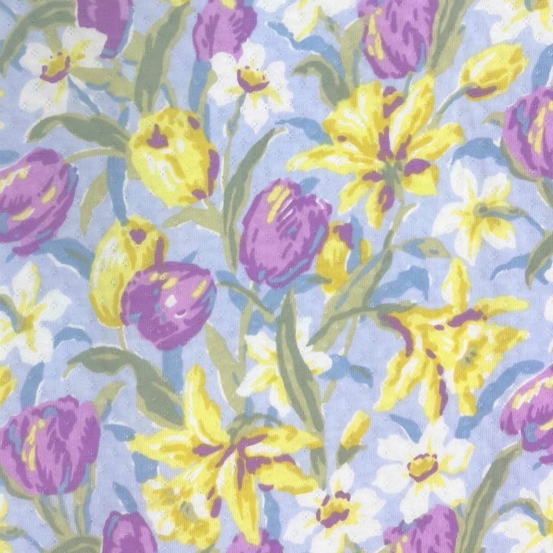 LAURA ASHLEY チューリップス バンチェッドロージズ柄 長袖 前