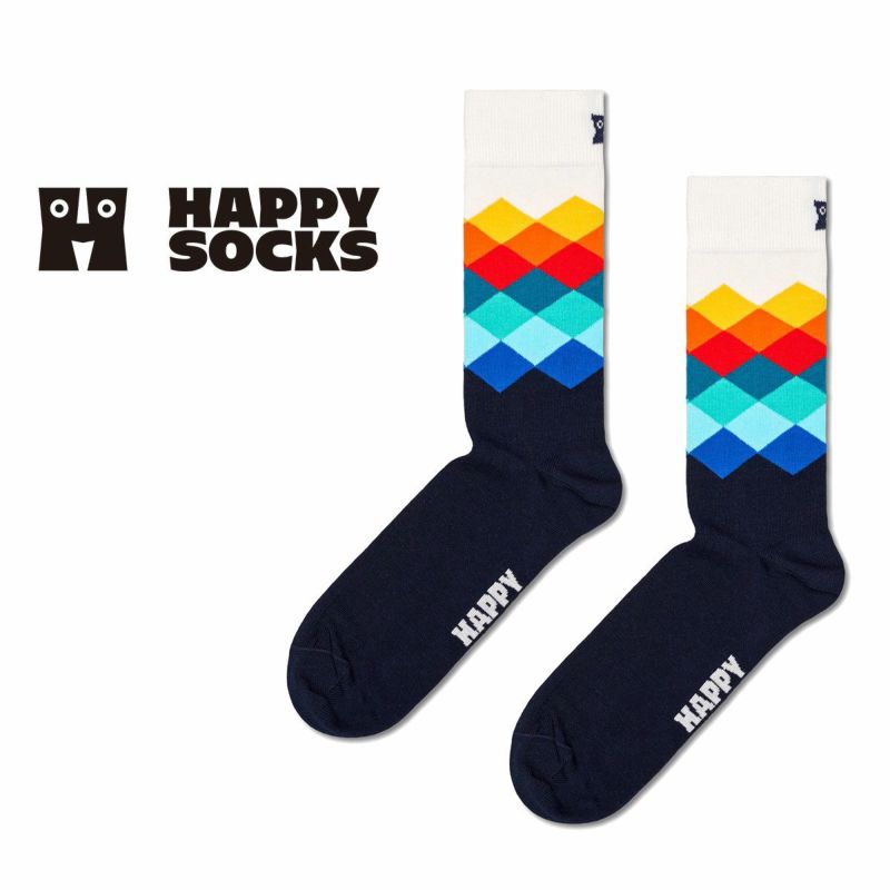 Happy Socks ハッピーソックス Faded Diamond (フェイディド