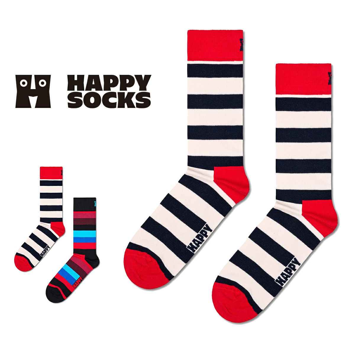 44%OFF Happy Socks Stripe ( ストライプ ) クルー丈 ソックス ユニ