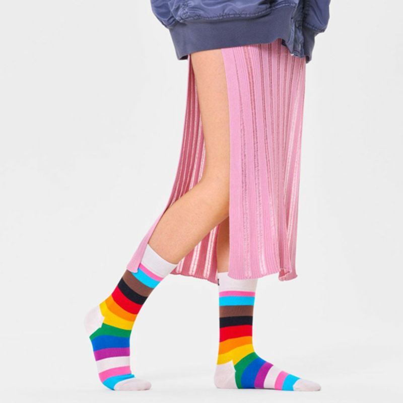 HappySocksハッピーソックスPrideStripe（プライドストライプ）クルー丈ソックス靴下ユニセックスメンズ＆レディースプレゼント無料ラッピングギフト10201114