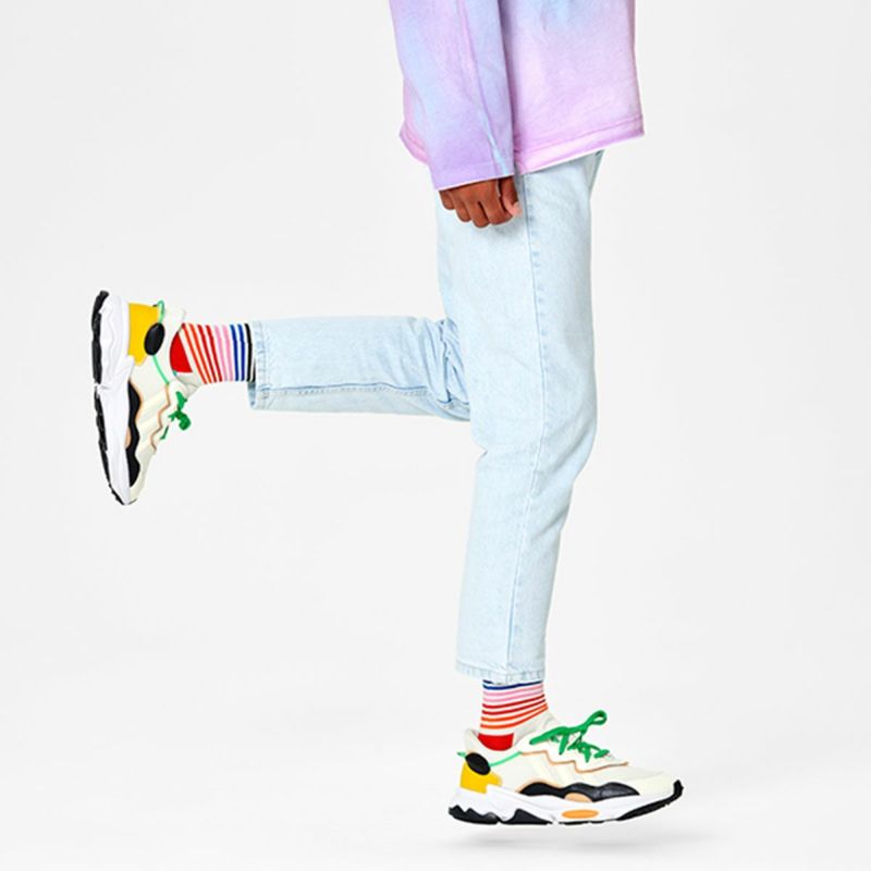 HappySocksハッピーソックスHalfStripe（ハーフストライプ）クルー丈ソックス靴下ユニセックスメンズ＆レディースプレゼント無料ラッピングギフト10231059