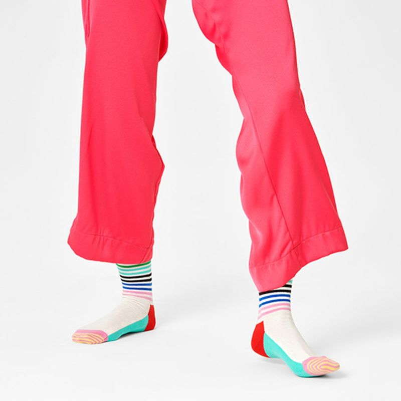 HappySocksハッピーソックスHalfStripe（ハーフストライプ）クルー丈ソックス靴下ユニセックスメンズ＆レディースプレゼント無料ラッピングギフト10231059