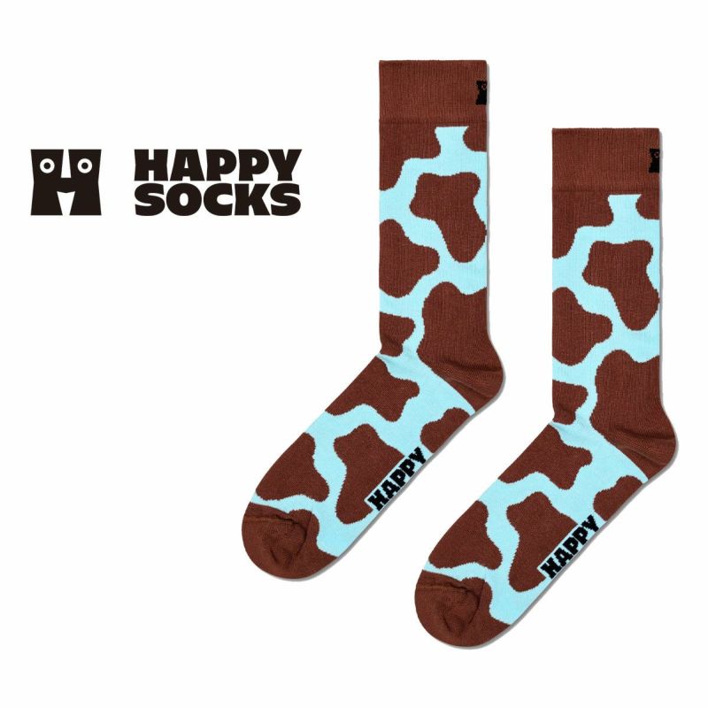 HappySocksハッピーソックスCow（カウ）クルー丈ソックス靴下ユニセックスメンズ＆レディスプレゼント無料ラッピングギフト10231096